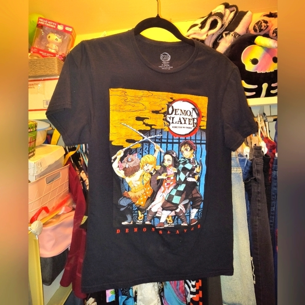 Demon Slayer Anime Manga s Black Graphic Tee